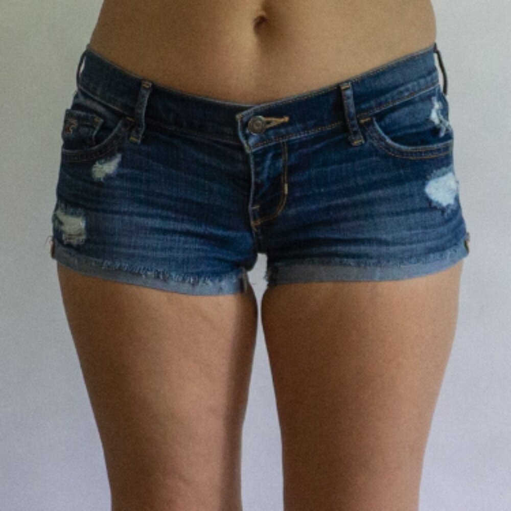 Hollister Shorts Blue Sz 3 W26 Low Rise Girls